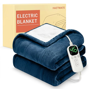 Couverture chauffante portable avec manches, minuterie 12H, chauffage rapide, en flanelle épaisse et pelucheuse, pour bureau, canapé, cadeau - Product Image 1