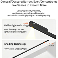 Rail lumineux magnétique ultra-fin en aluminium de 5 mm avec gradation TUYA/Zigbee, design moderne pour l'éclairage intérieur commercial