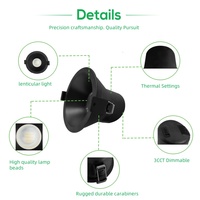 Lampu Downlight LED Eropa hitam 12W 3CCT CE IP44 tahan air COB Adjustable Down Light Aluminium untuk Kantor Rumah Hotel lampu Modern