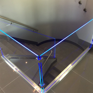 <span class=keywords><strong>Balustrade</strong></span> <span class=keywords><strong>en</strong></span> verre sans cadre pour balcon <span class=keywords><strong>en</strong></span> aluminium avec profilé <span class=keywords><strong>en</strong></span> aluminium et lumière LED - Product Image 3