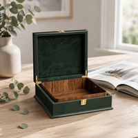 Boîte en bois artisanale de luxe écologique pour le stockage de l'agarwood (Oud), des huiles essentielles, du bakhoor et de l'encens - Décorative