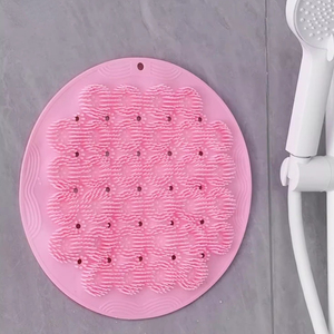 FF5866 Brosse <span class=keywords><strong>de</strong></span> massage et exfoliation dorsale murale en silicone avec ventouses pour douche et bain - Product Image 6