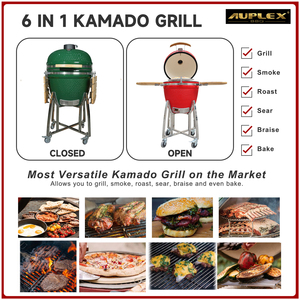 เตาบาร์บีคิวเซรามิก Auplex Asadores De Carbon รุ่น Joe Kamado ขนาด 23 นิ้ว พร้อมโหมดการปรุงอาหารหลากหลายสำหรับทำอาหารกลางแจ้ง <span class=keywords><strong>Beefmaster</strong></span> - Product Image 5