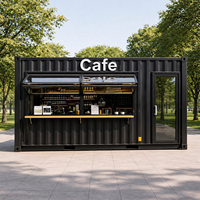 Café modulaire en conteneur maritime préfabriqué de 20 pieds ou 40 pieds au design moderne à vendre