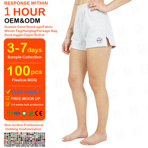 Pantalones Cortos Deportivos con Cintura Elástica al por Mayor, de Algodón Terry Francés, Ajuste Relajado, Personalizados con Bordado, para Corredores - Product Image 1