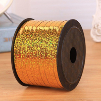 Ruban argenté de 100 yards pour la décoration de fête d'anniversaire, artisanat, fleuriste, ficelle pour ballons, ruban métallique brillant, ruban d'emballage de Noël