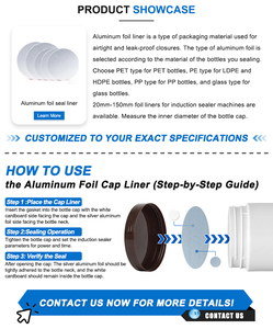 Sello de Aluminio para Botellas, Apto para Alimentos, Hermético, para Botellas de Medicamentos, Latas de Productos de Salud y Almacenamiento - Product Image 4