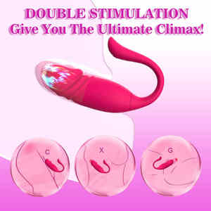 Realistico Dildo telescopico vibratore G-spot telecomando uovo giocattolo sessuale controllato da App 9 modalità di vibrazione realistico volpe giocattolo - Product Image 3