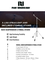 PD B200 Galvanized Alloy Folding Drums Stand Solid Cymbal Holder Factory-Price Musical Instrument Accessories Factories
