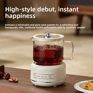 Bouilloire allemande de santé et bien-être, intégrée, pour mijoter et bouillir, à température constante, petite, en verre borosilicate de haute qualité, pour le bureau - Product Image 3