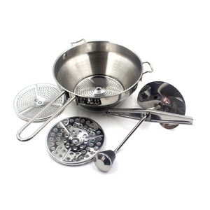 Moulin à aliments rotatif en acier inoxydable, presse-purée avec 3 disques interchangeables, moulin à aliments pour bébé 01AF001 - Product Image 2