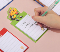 Bloc-notes magnétique mignon de dessin animé avec 50 pages de notes autocollantes détachables, bloc-notes magnétique promotionnel pour réfrigérateur
