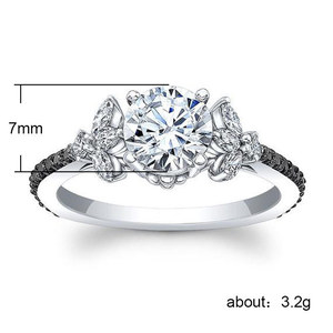 Anello creativo cavo per donna, design con intarsi scintillanti, gioielli eleganti e alla moda - Product Image 5
