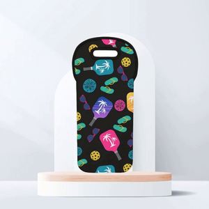 Neoprene Cooler Bag Wine Bottle Tote Champagne <b>Gifts</b>,Cute Pickleball <b>Gift</b> - Product Image 1