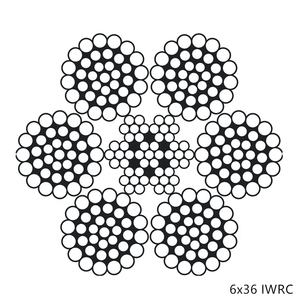 16mm 18mm 22mm 38mm 44mm 6x36 아연 도금 ungalvanized 6x36ws iwrc 스틸 와이어 로프 케이블 - Product Image 2