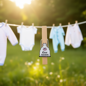 Pinces à linge en bois ILAN 3,5 cm, lot de 10, motif lait de vache - Product Image 2