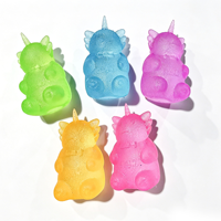 Balle anti-stress licorne et jouet à presser scintillant effet aurore à rebond lent pour garçons et enfants