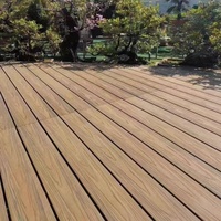 Tarima de Exterior de WPC Compuesto, con Diseño 3D en Relieve, Coextruido, Impermeable, con Aspecto de Madera, para Jardín, Parque