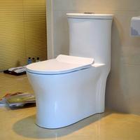 WC en céramique à siphon intégré, design monobloc, puissant jet d'eau, fonctionnement silencieux, économie d'eau, anti-odeurs, fermeture lente, design moderne