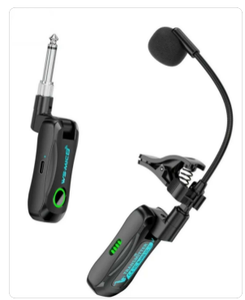 Microphone sans fil rechargeable UHF à pince pour <span class=keywords><strong>saxophone</strong></span>, émetteur-récepteur, vente en gros - Product Image 3