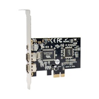 Carte de capture PCI Express X1 VT6308P IEEE1394A 2+1 FireWire, Ethernet LAN 10/100/1000 Mbps