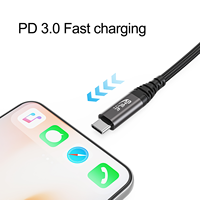Câble USB-C 100W Type-C100W pour charge et transfert de données haute vitesse 20 Go, câble intelligent à charge rapide, double Type-C, embout en nylon et métal, 1,2 m