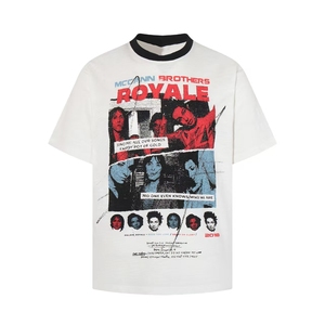 เสื้อยืดโอเวอร์ไซส์สไตล์สตรีทแวร์สุดเทรนดี้ ลุคย้อนยุค Y2K แบบวินเทจ  ลายวงดนตรี  สวยงามสไตล์ยุค 90s - Product Image 1