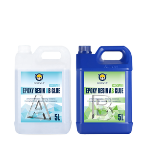 GORVIA DIYクラフト 5L+5L エポキシ接着剤 クリスタルクリア AB接着剤 エポキシ樹脂 手芸用 - Product Image 1