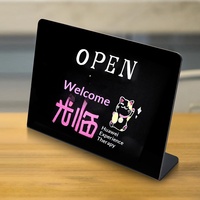 Tableau noir de comptoir en acrylique moderne personnalisé Trustloops, écologique et réutilisable, pour stand de vente au détail, café, signalisation de prix sur table