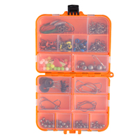 Kit de pêche portable OEM 213 pièces Sea Rock, ensemble complet d'accessoires de pêche, hameçons, plombs, émerillons, spinners, fils d'acier