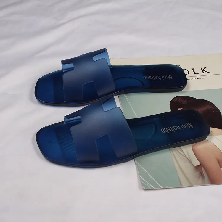 2024 nuova moda di vendita calda sandali di gelatina di cristallo pantofole da donna