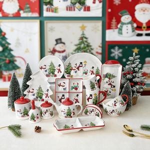 Christmas Dinnerware Set with Christmas Dinner Plate Set, Christmas Cup, Christmas Plates, Christmas Dinner Set, <b>Mugs</b> - Product Image 2