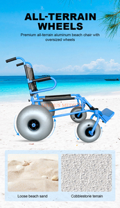 Sillas de Ruedas para Playa Ligeras y Plegables con Ruedas Todoterreno para Uso en Playa y Exteriores - Product Image 3