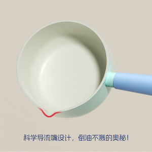 Ceramic Glazed Non-Stick Small Stew <b>Pot</b> With Deep Body And Flow Spout For Baby Food Milk <b>Soup</b> Cooking On Universal Stovetop - Product Image 3