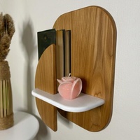 Table de chevet moderne artisanale, étagères murales, petite table de chevet, table de nuit flottante moderne, étagère décorative pour livres, rangement
