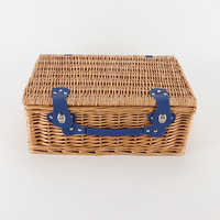 Panier de pique-nique multifonction en osier tissé à la main de style pastoral écologique-boîte de rangement de cadeau de fleur sac à main en osier