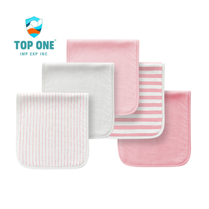 TopOne 5 Pack Extra Soft Waterproof Absorbent Burping Rags Organic Cotton <b>Muslin</b> Drool Bib Bandana <b>Baby</b> Burp Cloth - Product Image 4