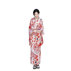 Kimono Japonés, Disfraz de Cosplay, Kimono Azul Vintage para Mujer, Estilo Asiático, Yukata Sexy con <span class=keywords><strong>Obi</strong></span>, Vestidos de Geisha Estampados - Product Image 5