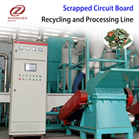 Ligne de recyclage de PCB, usine de recyclage de cartes de circuits imprimés usagées, machine de séparation des déchets électroniques pour la récupération du cuivre