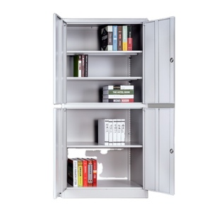 Steel Lockable 4 Door File Cabinet Adjustable <b>Shelves</b> Heavy Duty Modern Design Filing System for Office School Workshop Use - Product Image 3