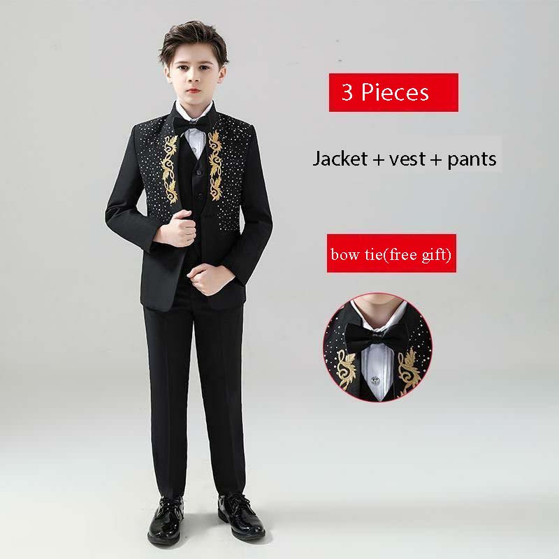 Veste noire + gilet + pantalon