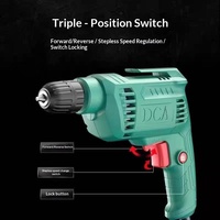 Perceuse électrique DongCheng DCA 12-10K, 468W, haute puissance, réversible, légère, portable, 220V AC