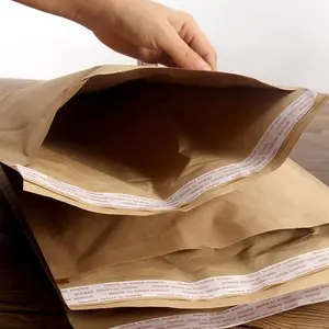 Envelopes acolchoados envelopes com patentes 100% reciclados biodegradáveis de papel branco sacos de selo automático compostáveis