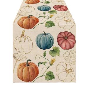 Prezzo di fabbrica zucca Tablerunner per il giorno del ringraziamento decorazione del Festival - Product Image 1