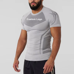 Camiseta Deportiva de Verano para Hombre Richker, Ajustada, Informal, Transpirable, de Secado Rápido, Tejido de Malla de Spandex/Poliéster, Ecológica - Product Image 1