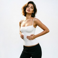 Top bandage tricoté respirant noir, rose et blanc pour femme, débardeur moulant rayé à col bateau sans manches, coupe ajustée, élégant pour soirée