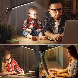 Lámpara de mesita de noche con luz táctil LED inteligente moderna brazo Flexible beso moda TL002 para dormitorio cuerpo de aluminio fuente de alimentación CC - Product Image 6