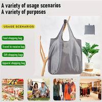Sac de courses pliable en nylon personnalisé, facile à transporter, réutilisable, robuste et extensible pour la vente en gros