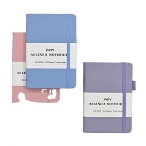 Custom Logo A6 Hardcover Diary With Sewing Binding <b>Pen</b> Holder & Leather Cover - Product Image 4