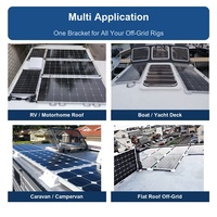 Support de montage de panneau solaire pour camping-car, en plastique ABS, réglable, pour caravane, camping-car, bateau, yacht, hors réseau, 4 pièces par ensemble